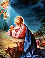 Jesús ora en el huerto